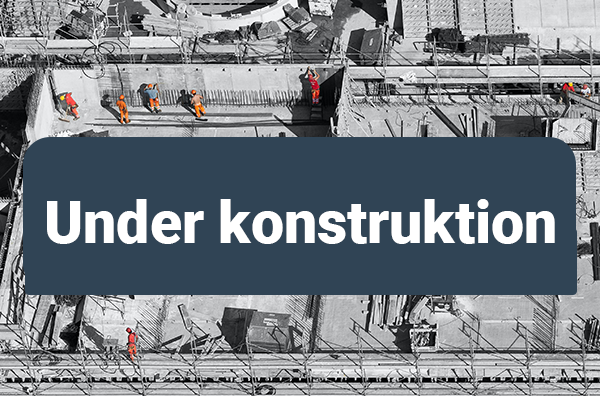 Bild över byggarbetsplats med texten Under konstruktion