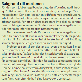 Bakgrund till Nettosemester