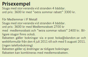 Prisexempel Slandö